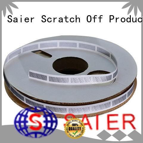 Saier high reputation scratch off panel wholesale for product package