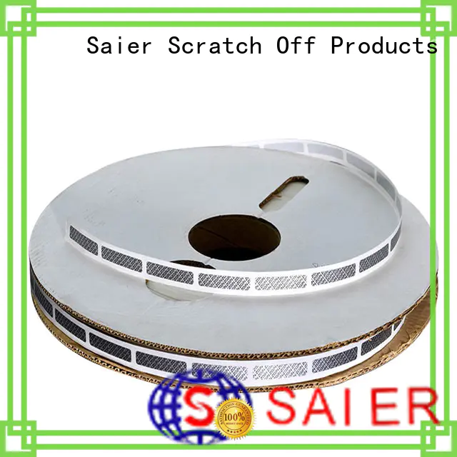 Saier scratch-off label with good price bulk buy