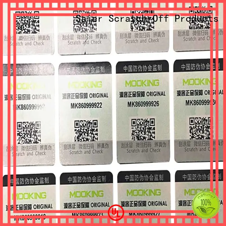 adhesive sticker with qr code sticker for product Saier