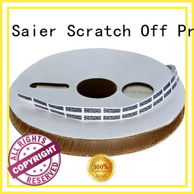 Saier roll scratch off stickers producer for driver's license