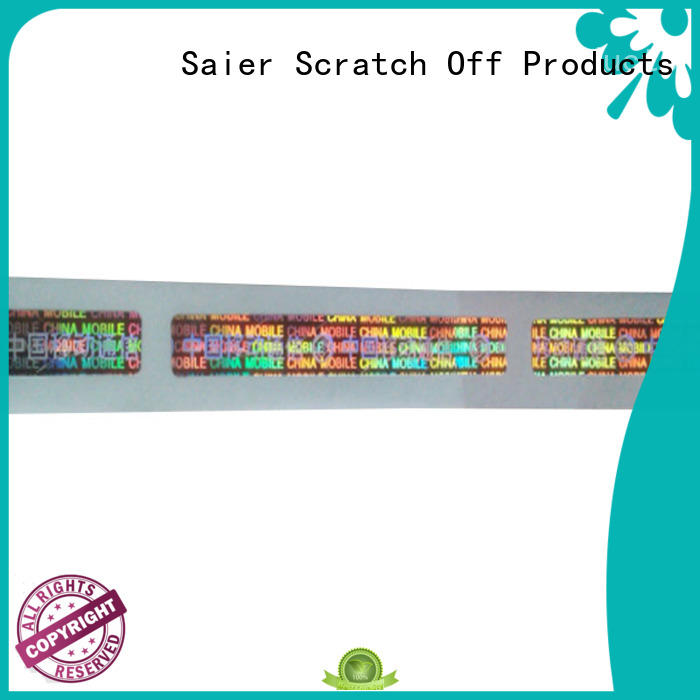 security sticker scratchers wholesale for product package Saier
