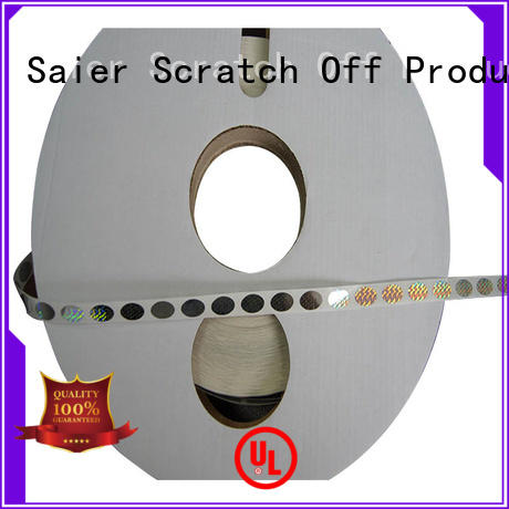Saier scratch custom hologram stickers wholesale for id card