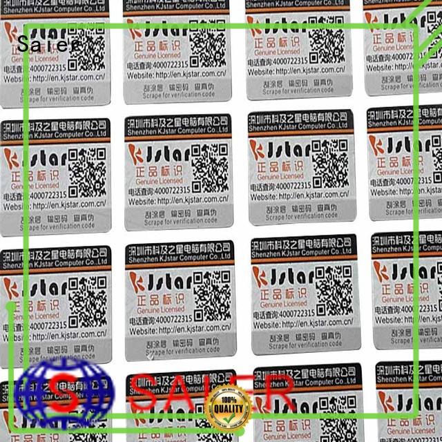 Saier adhesive sticker with qr code inquire now for promotion