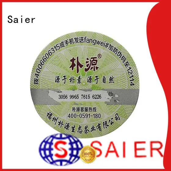 Saier latest adhesive sticker with qr code with good price bulk production