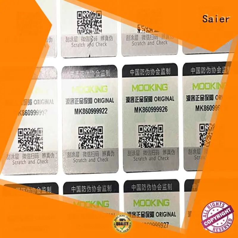 Adhesive scratch sticker with QR code