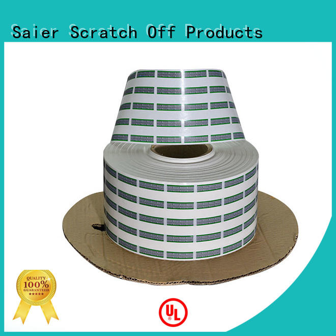 Saier low-cost round scratch off stickers manufacturer for credit card