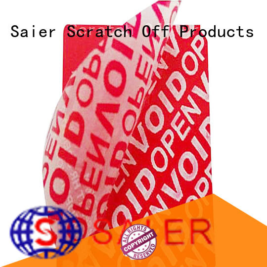 Saier security void tape with high reputation bulk production