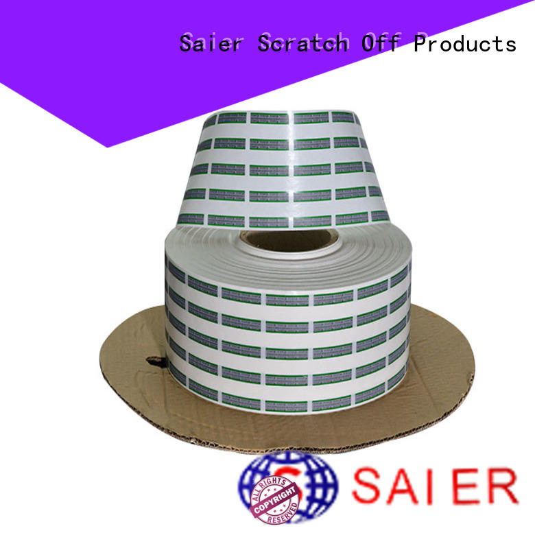 Saier silver scratch off material manufacturer for id card