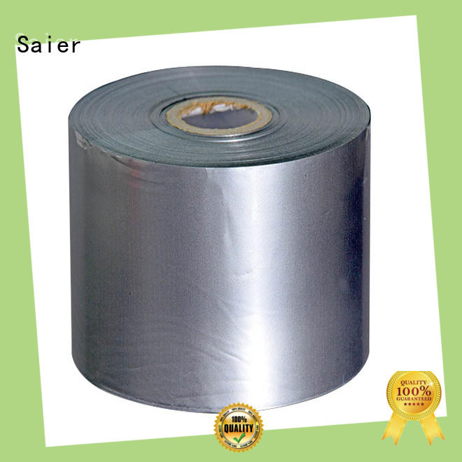Saier logo hot stamping holographic foil supplier for cash