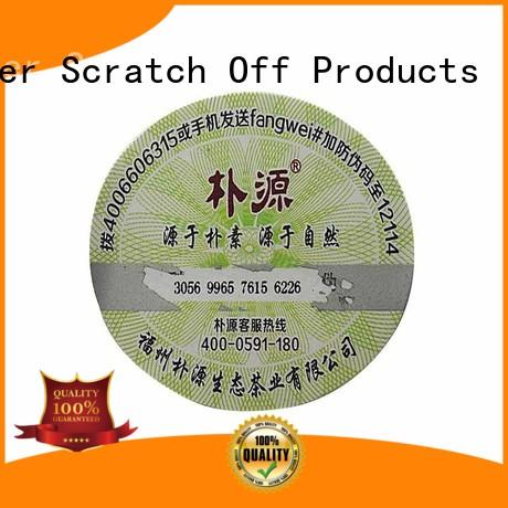 Anti-counterfeiting scratch label with pin code
