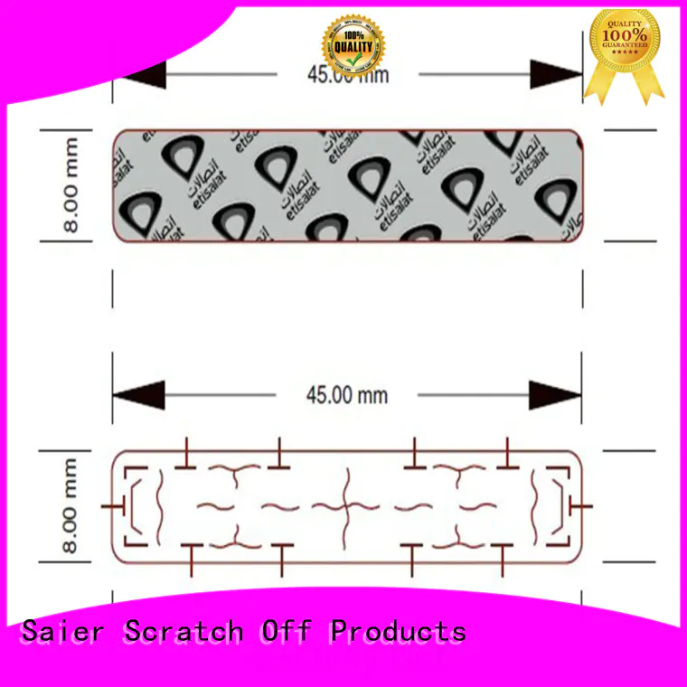 Saier security scratch off label stickers shop now for product package