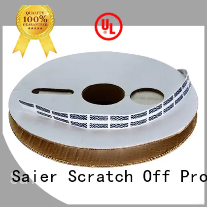Saier promotional scratch off foil stickers factory price