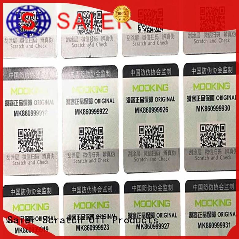 Saier custom security labels factory for promotion