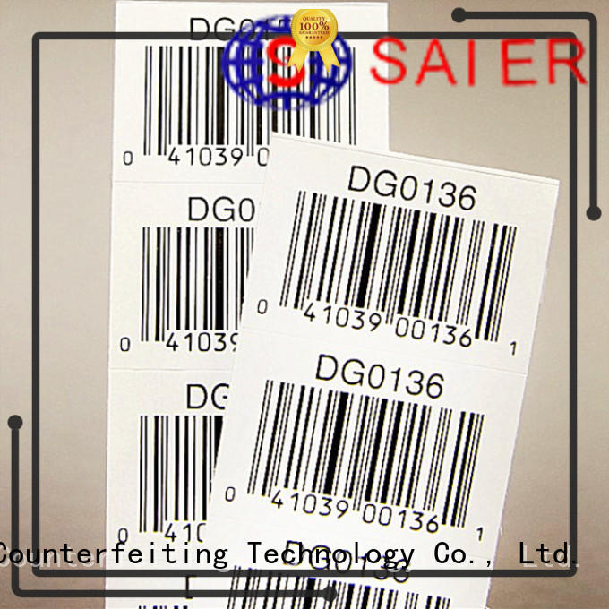 Saier hot-sale anti fake label from manufacturer for package