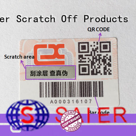 Saier high security labels with good price bulk production