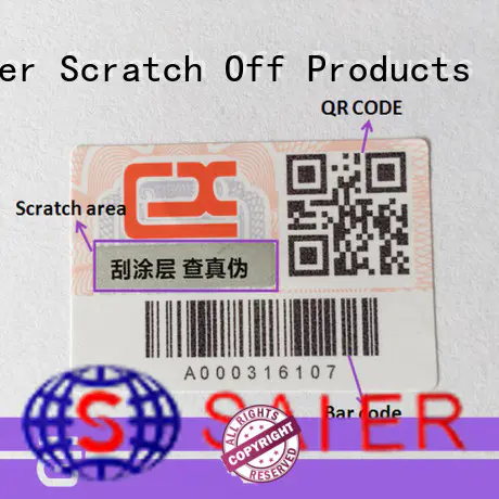 Saier high security labels with good price bulk production