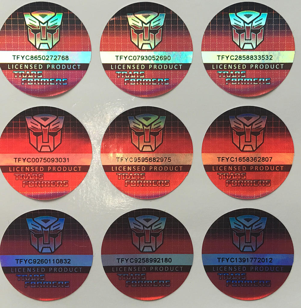 Hologram security sticker with PIN CODE