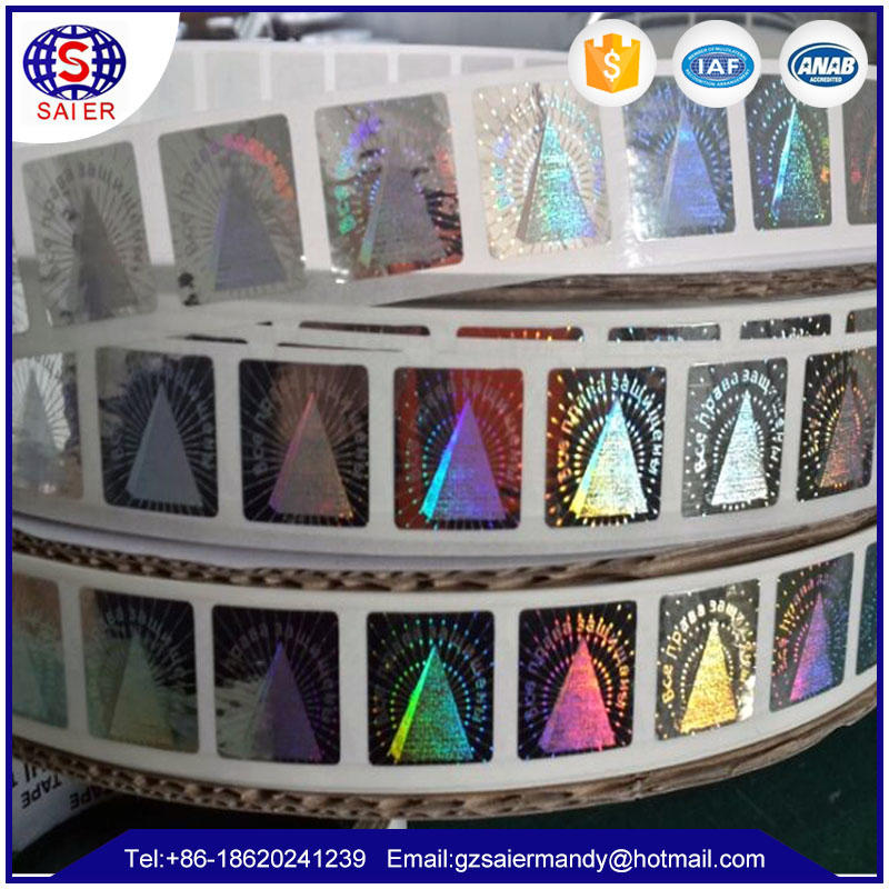 Saier hologram barcode label shop now for promotion