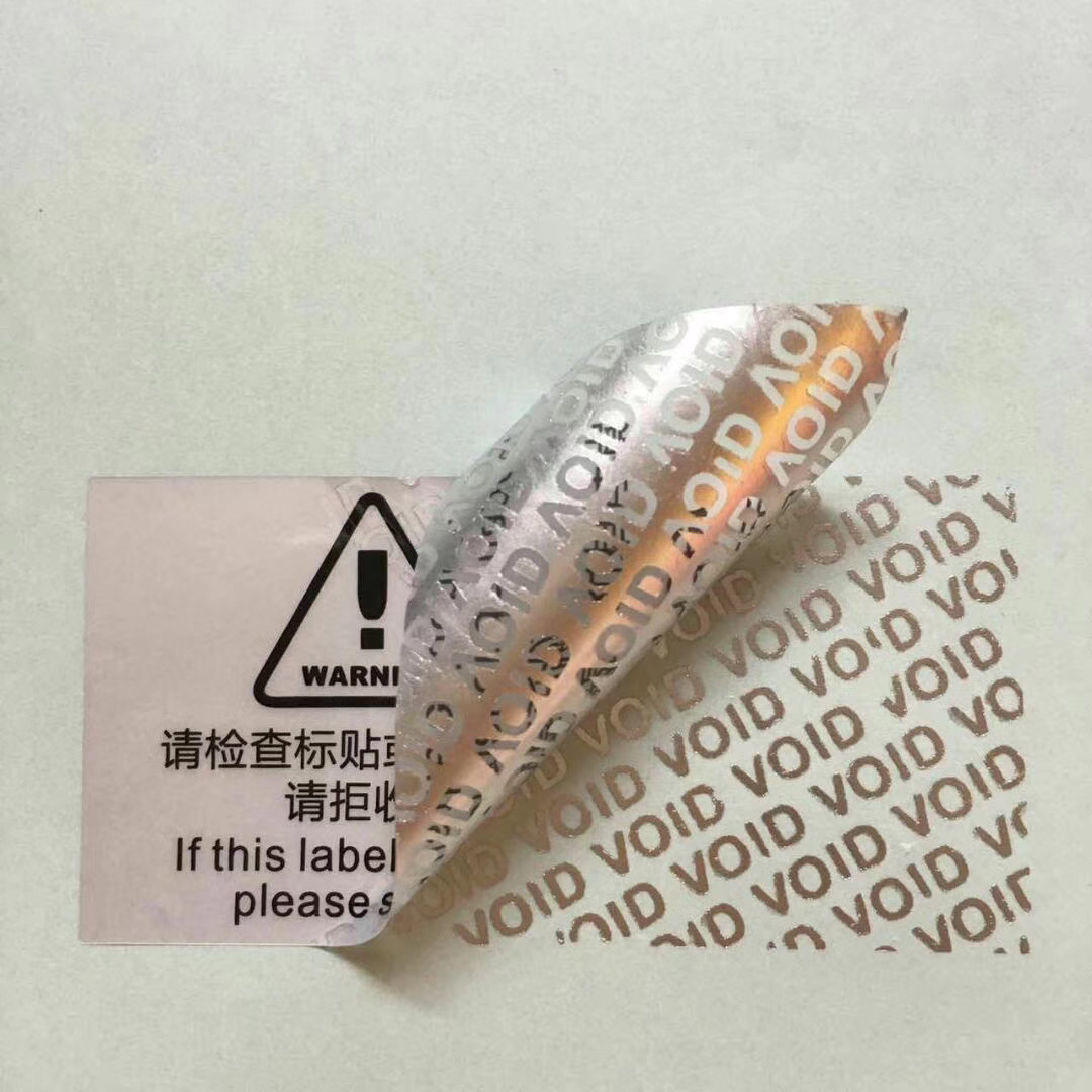 Silver VOID Sticker for seal the carton box