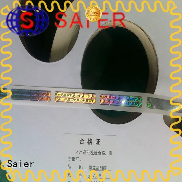 Saier scratch off label stickers factory price