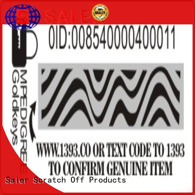 Saier adhesive sticker with qr code supplier for package