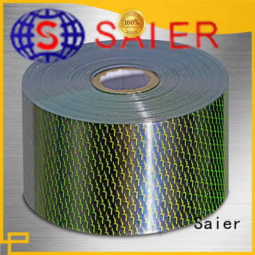 Saier hot stamping hologram factory for metal